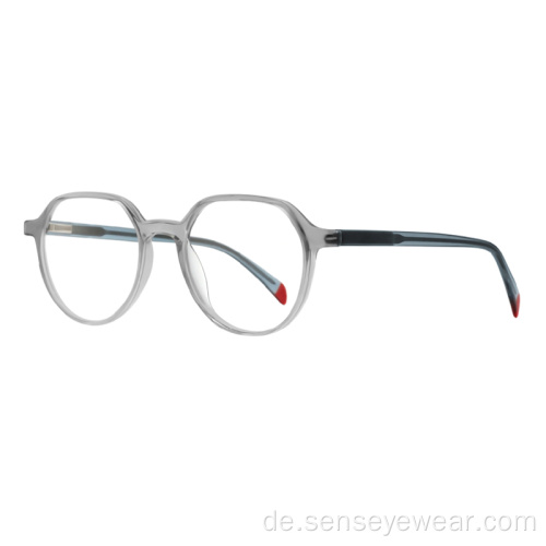 Runder Mode Eco Acetat Optischer Designer-Glasrahmen